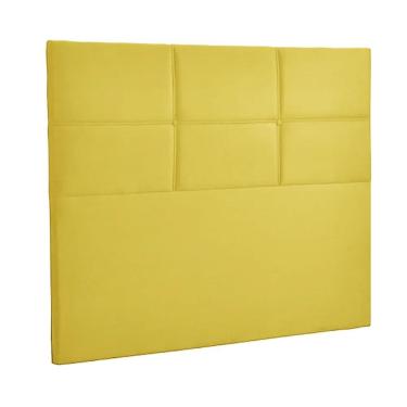 Imagem de Cabeceira Estofada Milena 0,90 Solteiro Veludo Star Confort Amarelo