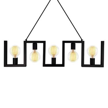 Imagem de Lustre Pendente Lumix Ln1014 Preto E27 Bivolt