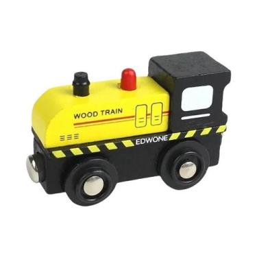 Imagem de Conjunto De Trem Magnético De Madeira Infantil Anime James Locomotiva 