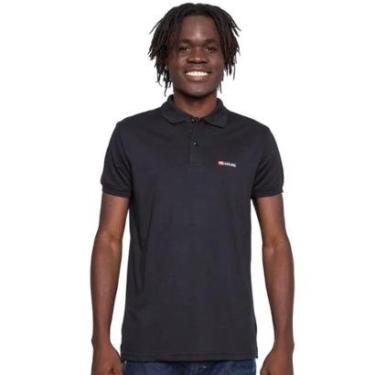 Imagem de Camisa Polo Masculina Ecko Plus Size Preta EK404 Preto-Masculino