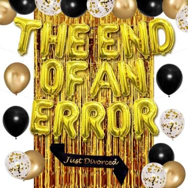 Imagem de TOLONAG Kit De Decoração Para Festa Divórcio - Balões, Faixa E "O Fim Um Erro" Em Cores Vibrantes Misturadas, Perfeitos A Ocasião
