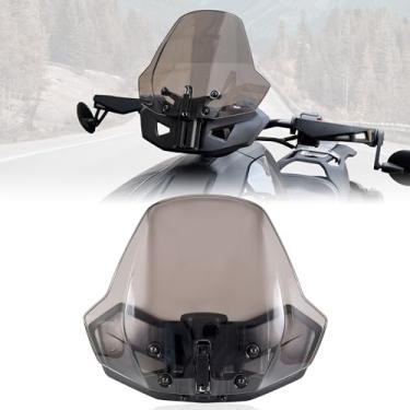 Imagem de LDETXY Para-Brisa Ajustável Para Can-Am Ryker Todos Os Modelos, Dianteiro Escuro, À Prova De Poeira, Durável, Com Revestimento Rígido, 600 900 Sport & Rally Edition, Acessórios