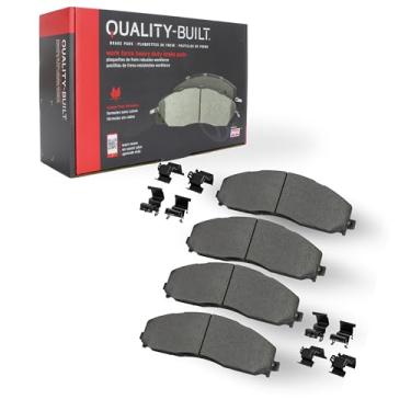 Imagem de QUALITY-BUILT WORKFORCE - Pastilhas de freio traseiras semi-metálicas resistentes - serve para modelos selecionados Lexus ES250 1991-1990, ES300 1999-1992, RX300 2003-1999, Toyota Camry 1999-1987