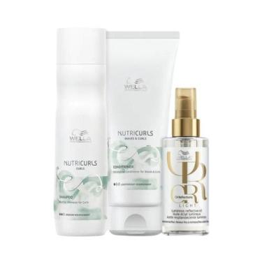 Imagem de Wella Nutricurls Sh 250ml + Cond 200ml + Oleo Light 100ml - Wella prof