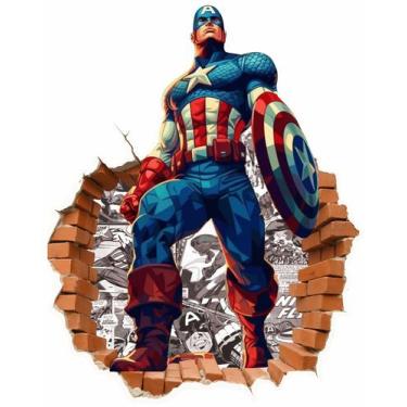 Imagem de Adesivo Papel De Parede Capitão América 64cm x 80cm - Resitank