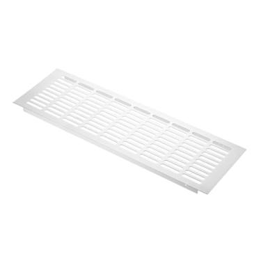 Imagem de METALLIXITY Grade de ventilação retangular (450 x 150 mm/17,72 "x5,91"), saída de ar de parede com venezianas de liga de alumínio - para armários de guarda-roupa armários, prata