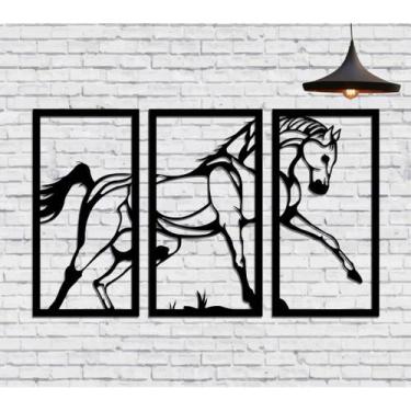 Imagem de kit quadros cavalo - Medida 80 X 120 Cm mdf - NoBrand