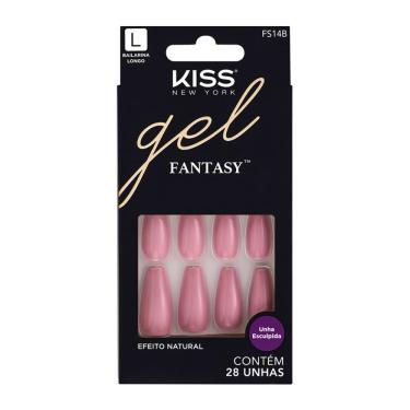 Imagem de Unhas Postiças Kiss New York Gel Fantasy Countless Time 28 Unidades