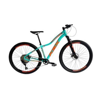 Imagem de Bicicleta Aro 29 Mtb Ksx Sd7 Feminina Aluminio 12v Garfo com Trava K7 11/50 Freio a Disco Hidráulico Kit 1x12 (Verde Tiffany/Laranja, 17)