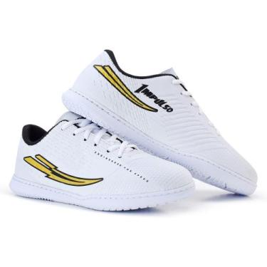 Imagem de tenis futsal cano baixo adulto juvenil do 36 ao 43 - impulso, Branco d