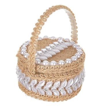 Imagem de rockible Caixa para porta-alianças de casamento, porta-alianças de noiva, estojo para lembranças, 2 compartimentos para anéis