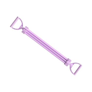 Imagem de Vaveren Faixa de resistência em formato de 8, exercitador muscular, puxador, treinamento de força para viagem, ombro, braço, costas, exercício, corda de puxar, Roxo
