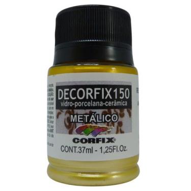Imagem de Tinta Decorfix 150 Corfix Metálica 37ml - 19200, 395 - AMARELO