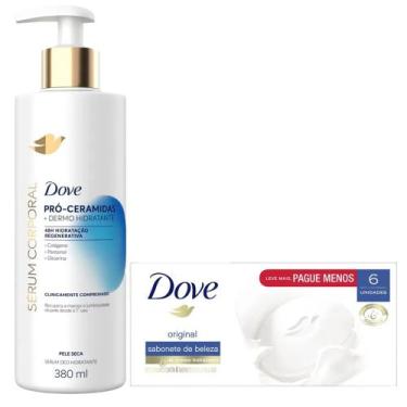 Imagem de Kit Dove Sérum Corporal Pró-Ceramidas 380ml + Sabonete Barra Original 