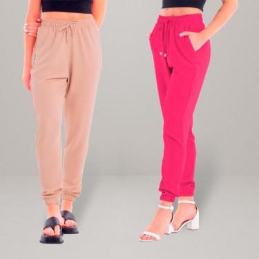 Imagem de Kit 2 Calças Jogger - Feminina Com Bolso e Cordão - Ju Ribeiro Ind, Be