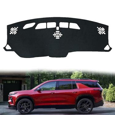 Imagem de Capa de painel compatível com Chevy Traverse 2018-2023 (Não serve para 2024 2025 e direção direita) Tapete de painel antiderrapante protetor solar com acessórios HUD ajuste personalizado para Chevy