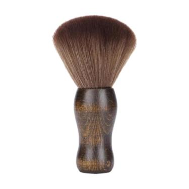 Imagem de KiBcsLic Escova de Barbeiro Macia Escova de Limpeza Facial Cabo de Madeira Escova de Maquiagem Escova de Depilação Ferramenta Doméstica Espanador de Corte