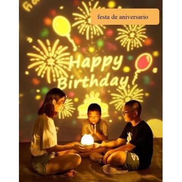 Imagem de Luminária Projetor Giratório Abajur Lâmpada Efeito Imagens ' - TTB, lu