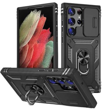 Imagem de HJZSZX Para Samsung S24 Plus Câmera Slide Lens Case Protetor Grau Resistente Cove (Para Samsung S24 Plus/Preto)