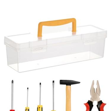 Imagem de Caixa Organizadora de Ferramentas, Caixas de Ferramentas, Estojo Transparente com Divisórias para Peças, Garagem, Pesca, Alicates, Chave de Fenda, Bancada, Parafusos,