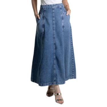 Imagem de Saia Jeans Sawary Midi - 279110 - IND. 36-Feminino