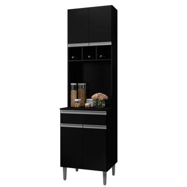 Imagem de Paneleiro Duplo Cozinha 4 Portas Andréia Preto 1846