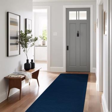 Imagem de Beverly Rug Tapete antiderrapante moderno 5,5 x 25,5 cm, revestimento de borracha tradicional, lavável na máquina, macio, fino, para sala de estar, resistente a manchas, tapete casual sem queda (2 x