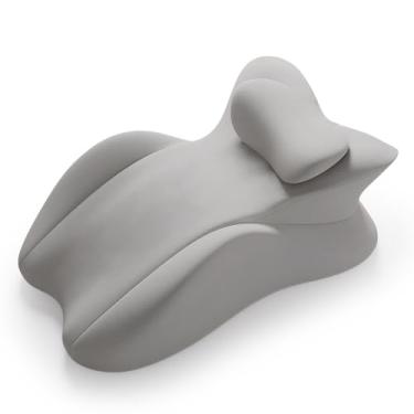 Imagem de cjc Travesseiro de cunha de espuma viscoelástica para adultos, almofada de cama de suporte multiposições com capa removível para dormir, leitura propensa a sentar-se nas costas e elevação da perna