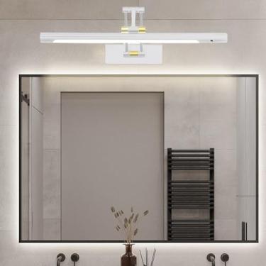 Imagem de Luminária de parede LED para espelho de banheiro, arandelas giratórias de parede com ângulo ajustável com sensor de iluminação espelhada lâmpadas de parede de acrílico modernas para banheiros luzes de