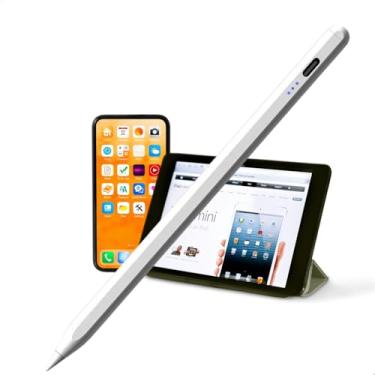 Imagem de Caneta Universal Ativa Touch para Android, iOS e Windows – Stylus Recarregável com Ponta Fina para Tablet e Celular, Alta Precisão para Escrita, Desenho e Anotações, Sem Bluetooth