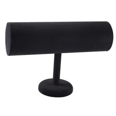 Imagem de Colaxi Suporte para exibição de pulseiras, organizador de joias, economizador de espaço, suporte para pulseiras em barra T multifuncional, organizador de, Preto