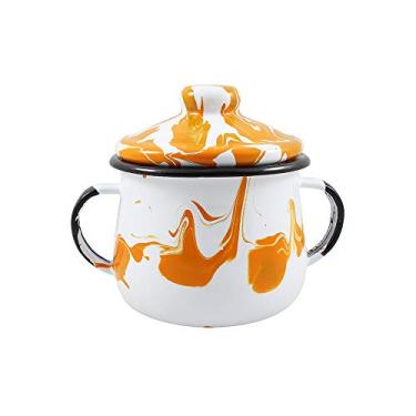 Imagem de Açucareiro 8 Esmaltado Marmorizado Laranja 380 ml - Ewel