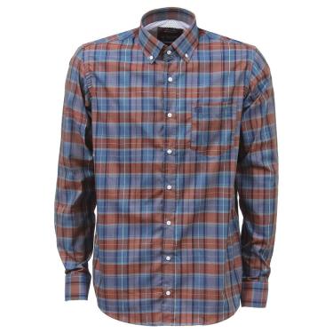 Imagem de Camisa Masculina Xadrez Azul Manga Longa TXC 38422