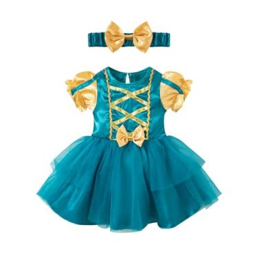 Imagem de Vestido tutu para bebês meninas, festa de aniversário, Natal, com faixa de cabeça (9 a 12 meses)
