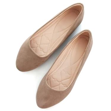 Imagem de TN TANGNEST Slduv7 Sapatos de balé feminino pontudo confortável, A Magnolia, 7