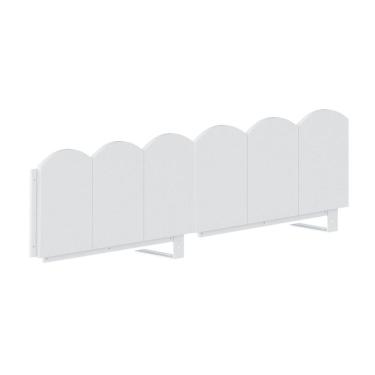 Imagem de Cerquinha Dupla 120cm para Cama Reversível New Garden Casatema Branco