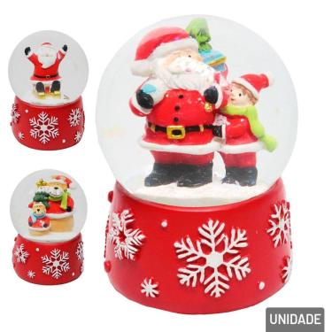 Imagem de Globo de Neve Snowball Bonecos 8,5cm Natal - Tudo em Caixa