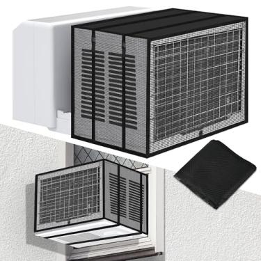 Imagem de Windspeed Capa de malha AC em forma de U para janela em forma de U Midea Capa de tela AC para unidade externa 8000BTU, 12000BTU, protege contra folhas, ervas daninhas, detritos (52,3 x 34 x 34,3 cm)
