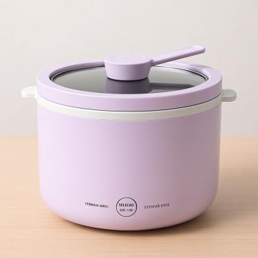 Imagem de Panela Elétrica Multifuncional Portátil 1.8l 400w Rosa 110V