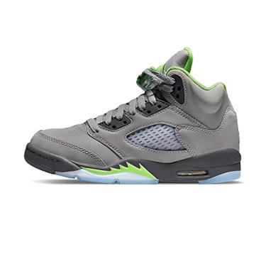 Imagem de Jordan Boy's Air Jordan 5 Retro (Big Kid) Silver/Green Bean/Flint Grey 4.5 Big Kid M
