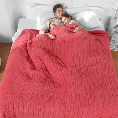 Imagem de Cobertor elétrico tamanho king, cobertor aquecido King com controle duplo de 5 níveis de aquecimento e 10 horas de desligamento automático, cobertor elétrico sherpa com proteção contra