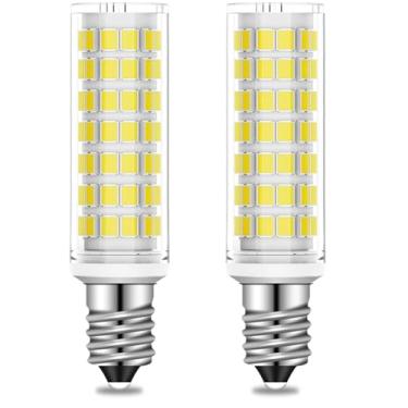 Imagem de Lâmpada LED E14 E14 lâmpada de base europeia lâmpada turca substitui lâmpada incandescente regulável 8W equivalente a 80W, AC 110V luz branca 6000K, 800LM (6000K)