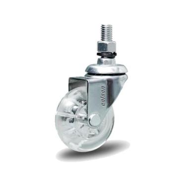 Imagem de Rodízio Silicone PVC Gel Cristal Parafuso 2" 50mm 40kg - Colson - 3908
