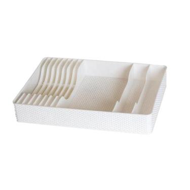 Imagem de Escorredor De Pratos Grande 40,5x28,6x6,5 Cm Branco Linea - Paramount