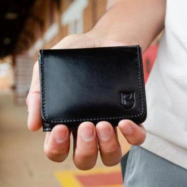 Imagem de Carteira Masculina Slim Couro Legítimo Minimalista RFID-Masculino