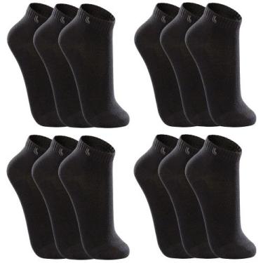 Imagem de Kit 12 Pares Meias Lupo Soquete Cano Curto Algodão Original, 37/40, Pr