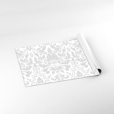 Imagem de Papel De Parede Adesivo Azulejo Arabesco Cinza 2,80M - Plimshop