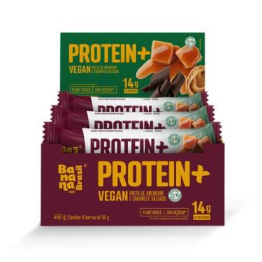 Imagem de Barra Protein+ Vegan Sabor Pasta de Amendoim e Caramelo Display 9un de