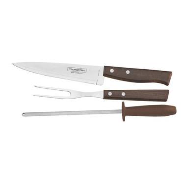Imagem de Jogo de Facas 3 Pcs Churrasco Tradicional Tramontina