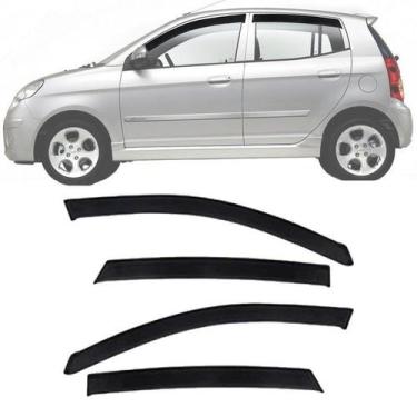 Imagem de Calha de Chuva Esportiva Kia Picanto 2009 10 11 Fumê - EcoFlex